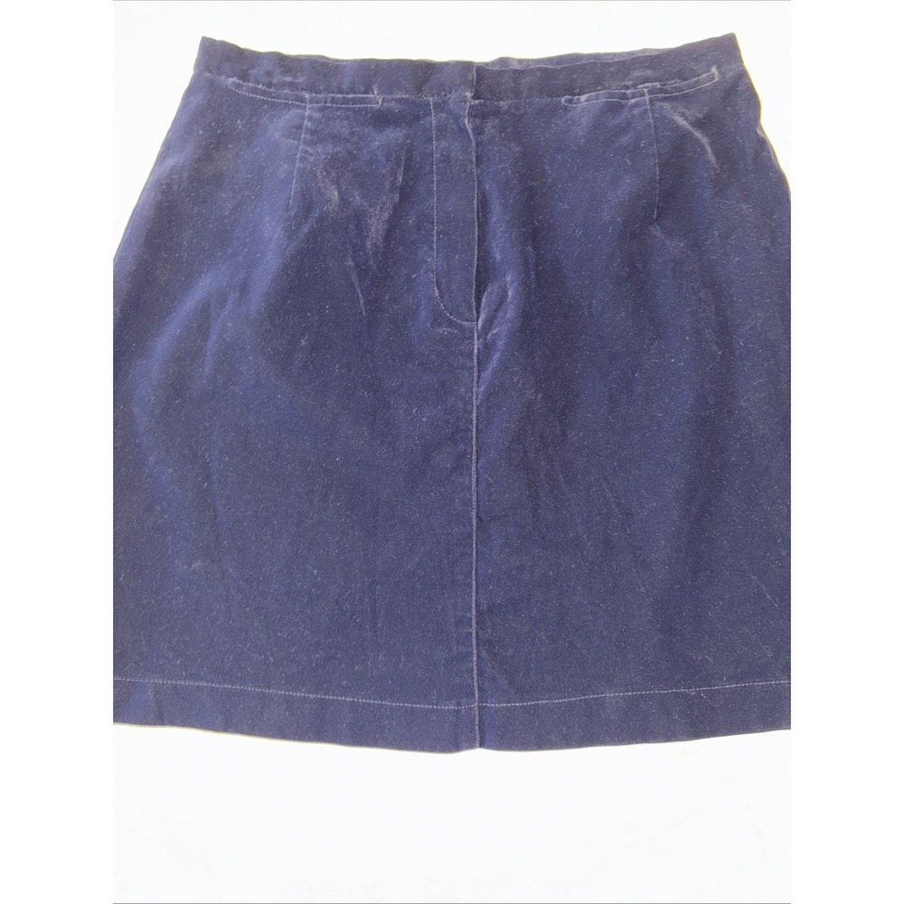 Vintage The Limited Mini Skirt Womens 8 Navy Blue Velvet Whimsigoth 90s Mall Y2K